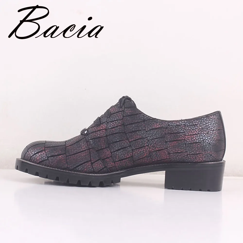 36 Bacia Motif Véritable Travail Showing Marche De En Lace Cuir 40 Rond Bout Up Vache Pierre Appartements As Picture Plat Chaussures Taille Sb046 Mode Casual wfqErwxH