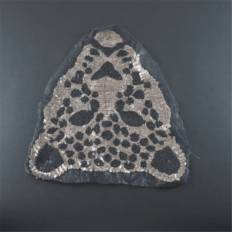Clothing Women Shirt Top Diy Large Patch Leopard Sequins deal with it T-shirt girls Patches for clothes Stickers Free shipping