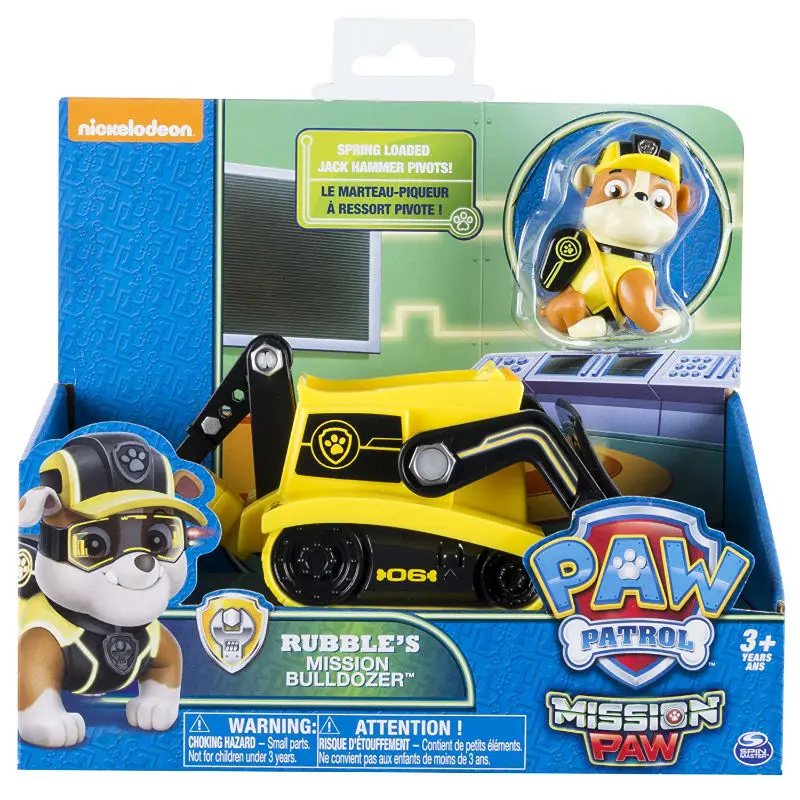 Подлинный Spin Master Paw Patrol спасательные гонщики автомобиль Скай высокий Flyin вертолет Райдер спасательный ATV автомобиль и фигурка детская игрушка - Цвет: rubbl mission with b