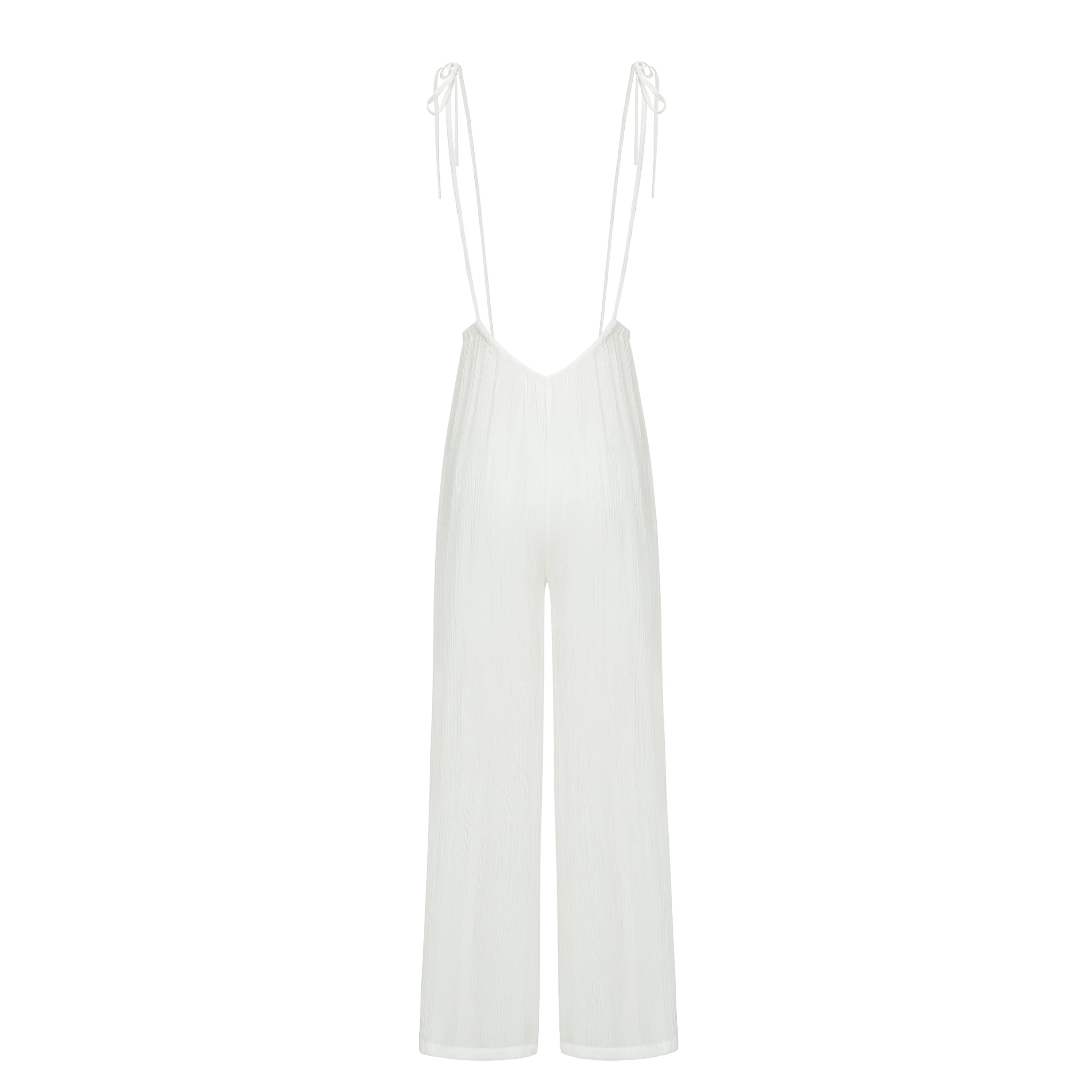 2019 New Women's Retro Solid Color Wide-leg Pants Strap Suspender Jumpsuit 2019 New Women's Retro Solid Color Wide-leg Pants Strap Suspender Jumpsuit