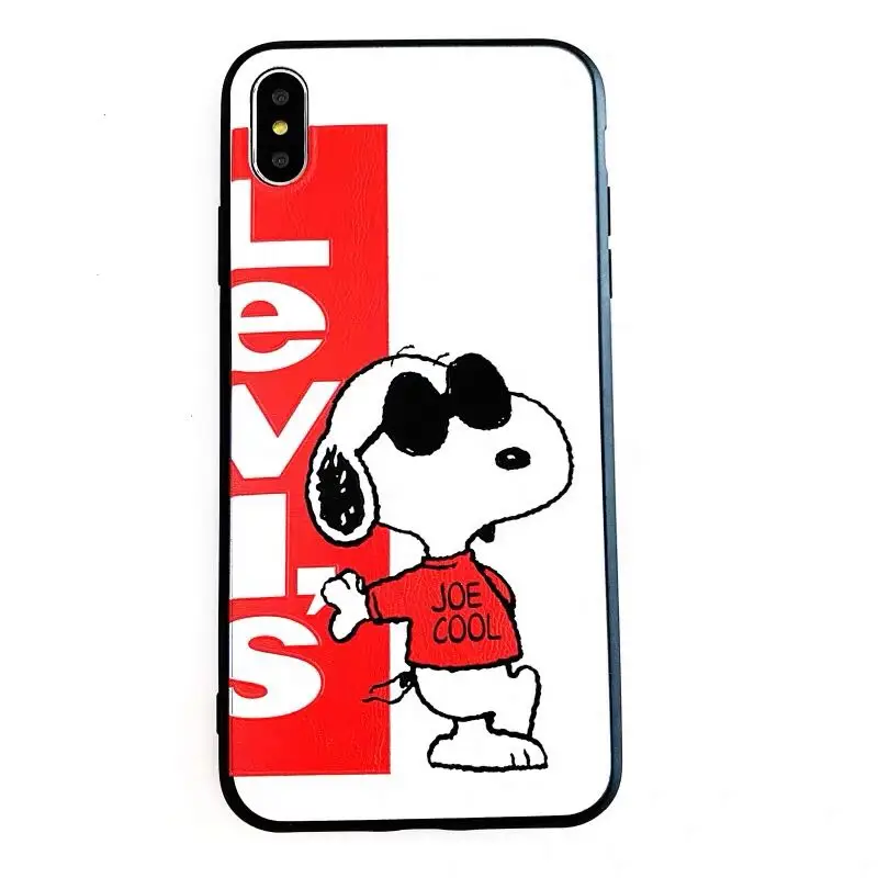 

Cartoon Anime Brand Cute Puppy Snoopydog Phone Case For iphone 6 6S 6sPlus 7 7Plus 8 8Plus X XR XS MAX Soft TPU Back Cover Case