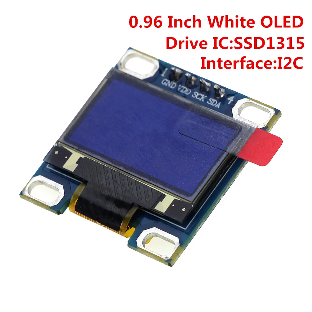 0,96 дюймов IIC Серийный белый OLED Дисплей модуль 128X64 I2C SSD1315 12864 ЖК-дисплей Экран доска земля VDD СХК SDA для arduino Diy Kit