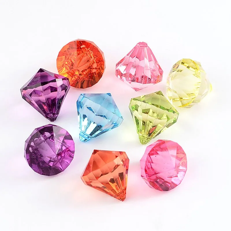 

Faceted Drop Transparent Acrylic Pendants for Curtains,about 28mm wide, 31mm long, hole: 3mm, about 52pcs/500g