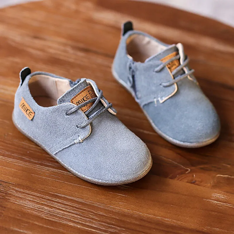WENDYWU spring autumn baby toddler lace-up children genuine leather shoes baby girl black suede boy brand flats gray black brown siketu best gift baby flats tassel soft sole cow leather shoes infant boy girl flats toddler moccasin bea6624