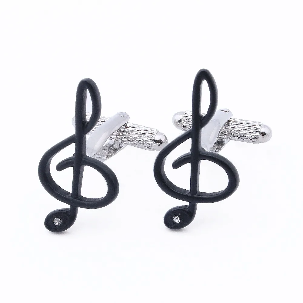 

Wholesale Music Symbol Cufflinks with Crystal Ultra Light Enamel Jewelry