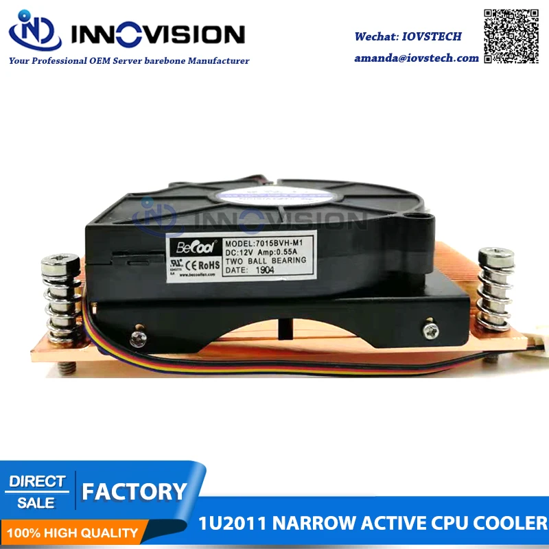 Refrigerador do Dissipador de Calor Adequado para Intel Estreito Servidor Cpu Radiador Xeon E5-2600 E5-4600 Série 1u Lga2011 94*56mm - Imagem 3