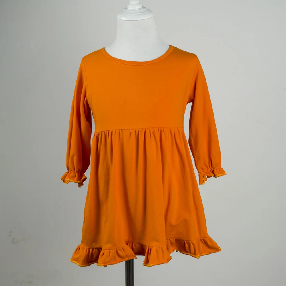 6m 10Y hot sale ruffle kid dress baby embroidery boutique blanks