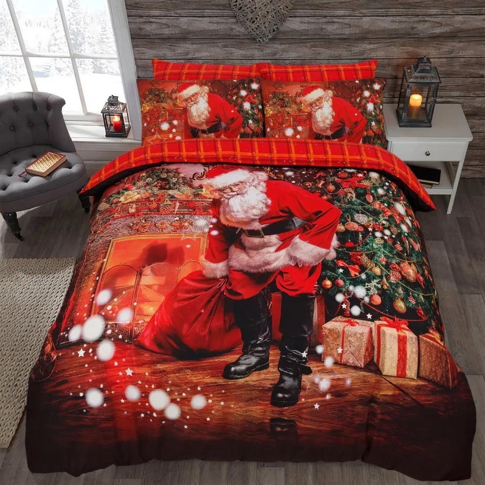 Christmas Duvet Cover Santa Presents 