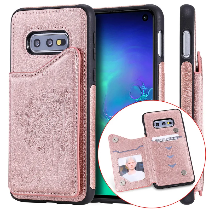 

Leather Phone Case For Samsung Galaxy S10E Wallet Bag Card Holder Case For Samsung S10E S10 S9 S8 Plus Note 9 8 Flip Cover Coque