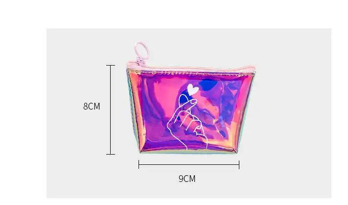ETya, прозрачная косметичка, модная, для путешествий, косметичка, на молнии, органайзер для макияжа, сумочка для туалетных принадлежностей, Студенческая, пенал