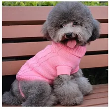 Small Pet Dog Puppy Cat Warm Sweater Winter Apparel Costumes Clothes Knit Coat