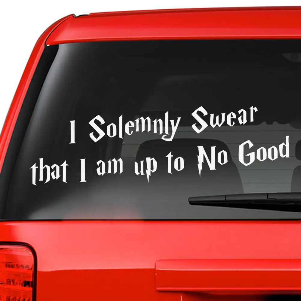 

DF541 Harry Potter I Solemnly Swear I Am Up To No Good Wall Decal Vinyl Sticker Quote Wallpaper for Car Living Room Home Decor