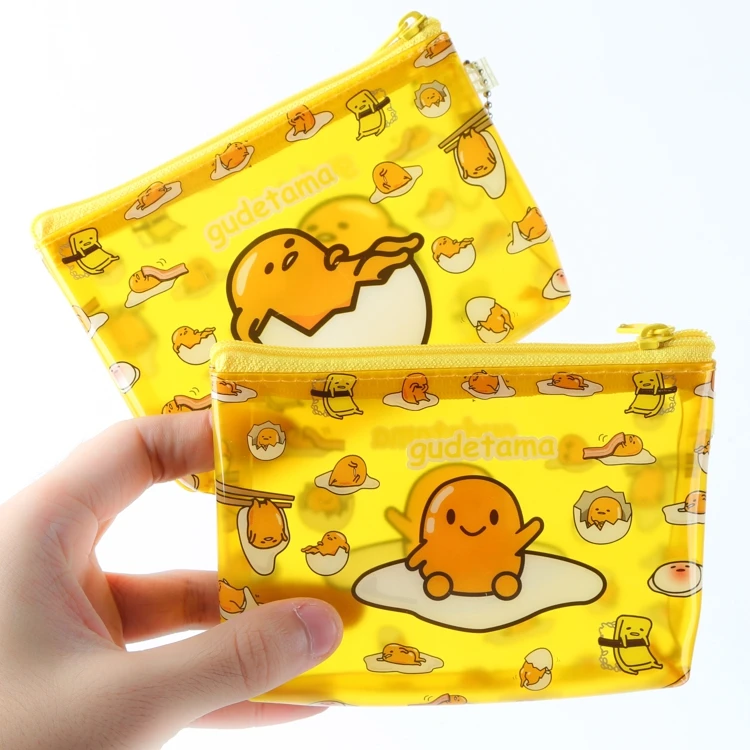 

SANRIO Gudetama Lazy Egg PVC pouch Coin Purse cards bag pockets Wallet