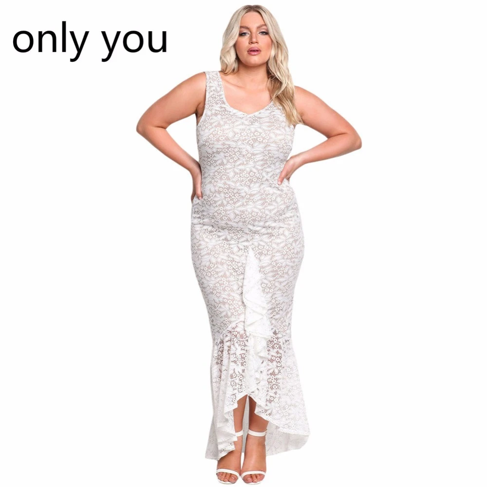 white plus size clubwear