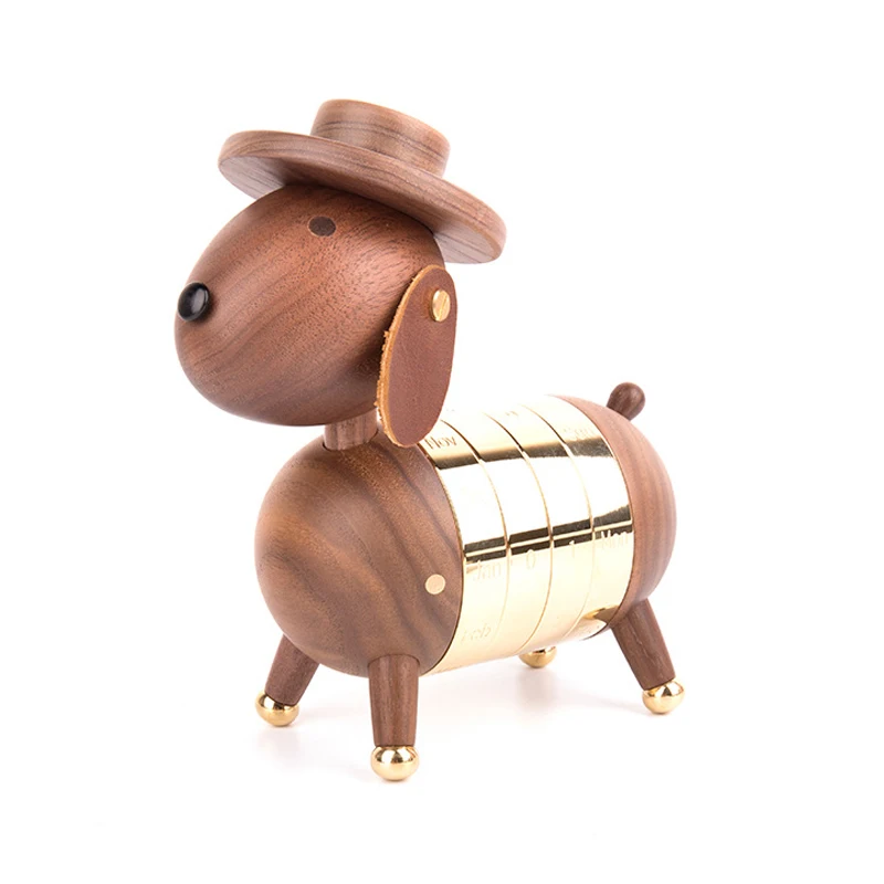 

Wooden Puppy Calendar European Furnishings Creative Gifts Wooden Dog Toys Nordic Crafts Wood Home Decoration