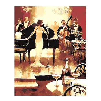 

A bar singer By Numbers module Picture pictures by hand Unique Gift Home Decor for children