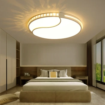 

Minimalist iron+Crystal art modern led ceiling lights for bedroom kidsroom Livingroom indoor lampada led ceiling lamp Fixture