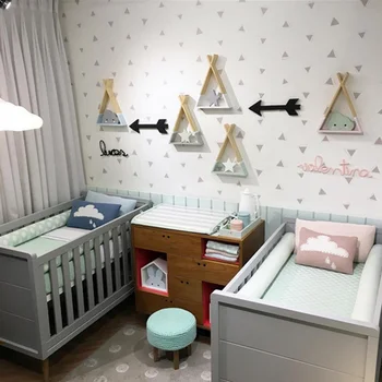 

1 Pcs Wood Wall Storage Shelf Stacks Children Kids Living Room Decoration Frame QJ888