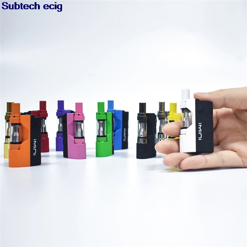 

Original Imini V1 Thick Oil Cartridges Vaporizer Kit 500mAh Box Mod Battery 510 Thread cbd Wax Atomizer Vape Pen Starter Kits