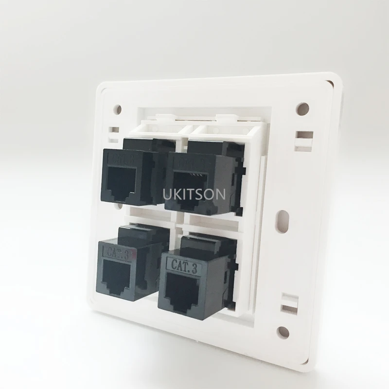 4 Ports CAT3 RJ11 Wall Panel pic 2