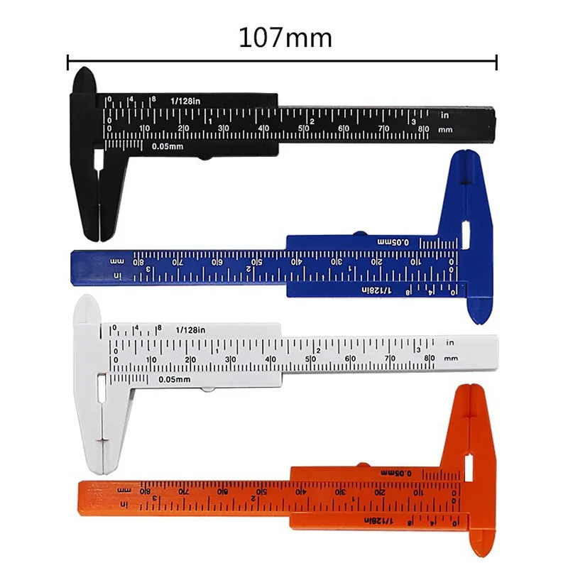 1 шт. мини 80 мм пластиковый раздвижной штангенциркуль прибор измерение инструмент линейка-микрометр Guage белый синий черный цвет опционально