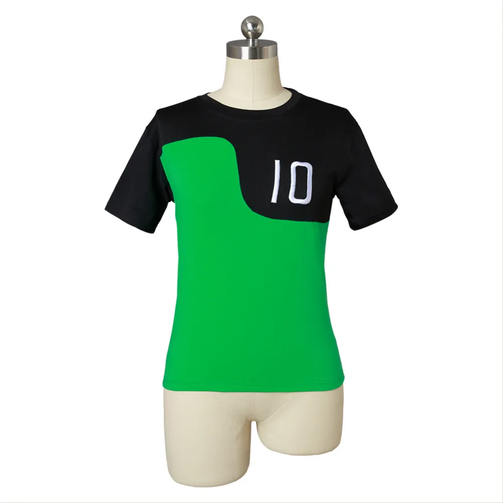 

Ben 10 Costume Reboot Green Tee T-Shirt For Summer t shirt Green T shirt Tops Ten Ben10: Race Again Cosplay