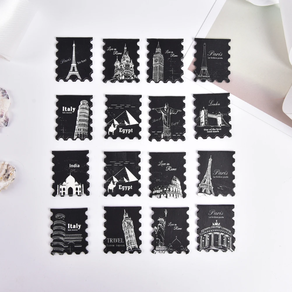 4 шт./партия, винтажные бумажные маркеры для книг с изображением башни Парижа, фосфоресцирующий Магнитный Bookmarks для книг, школьных
