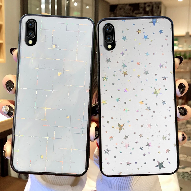 For Huawei Y6 Pro 2019 Case Fashion Gradient Laser Silicon Soft for Y7 | Мобильные телефоны и аксессуары