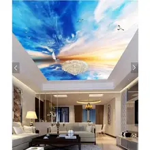 3d фото обои 3d потолочные Настенные фрески обои океан парусный спорт птицы фрески на потолке 3d обои для комнаты
