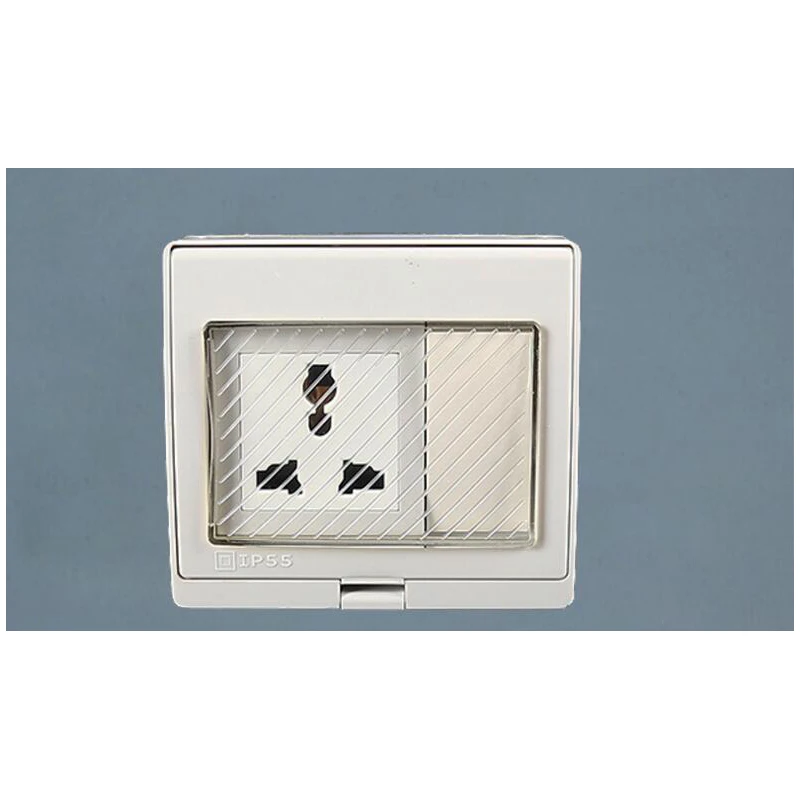 IP55 Wall Waterproof Power Socket, 16A UK/US/EU/ Universal socket