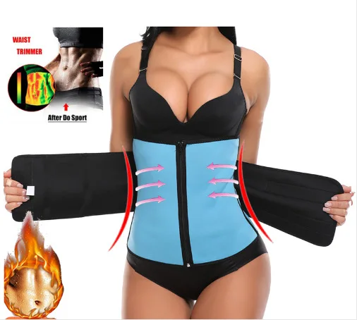 Shaping belt hook and loop zipper abdominal belt waist belt postpartum sports plastic belt sweat plastic belt I0708