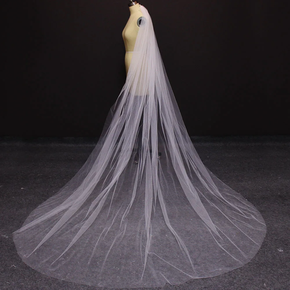Однослойная свадебная фата с гребнем в Корейском стиле|wedding veil with comb|wedding veilwedding