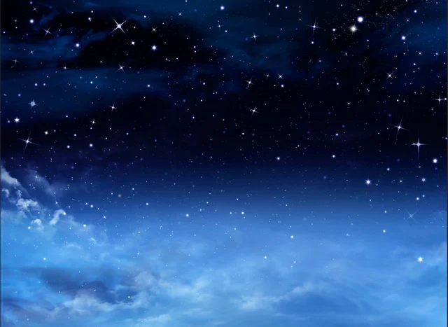 7x5ft dark blue space clouds sky stars night time custom photo