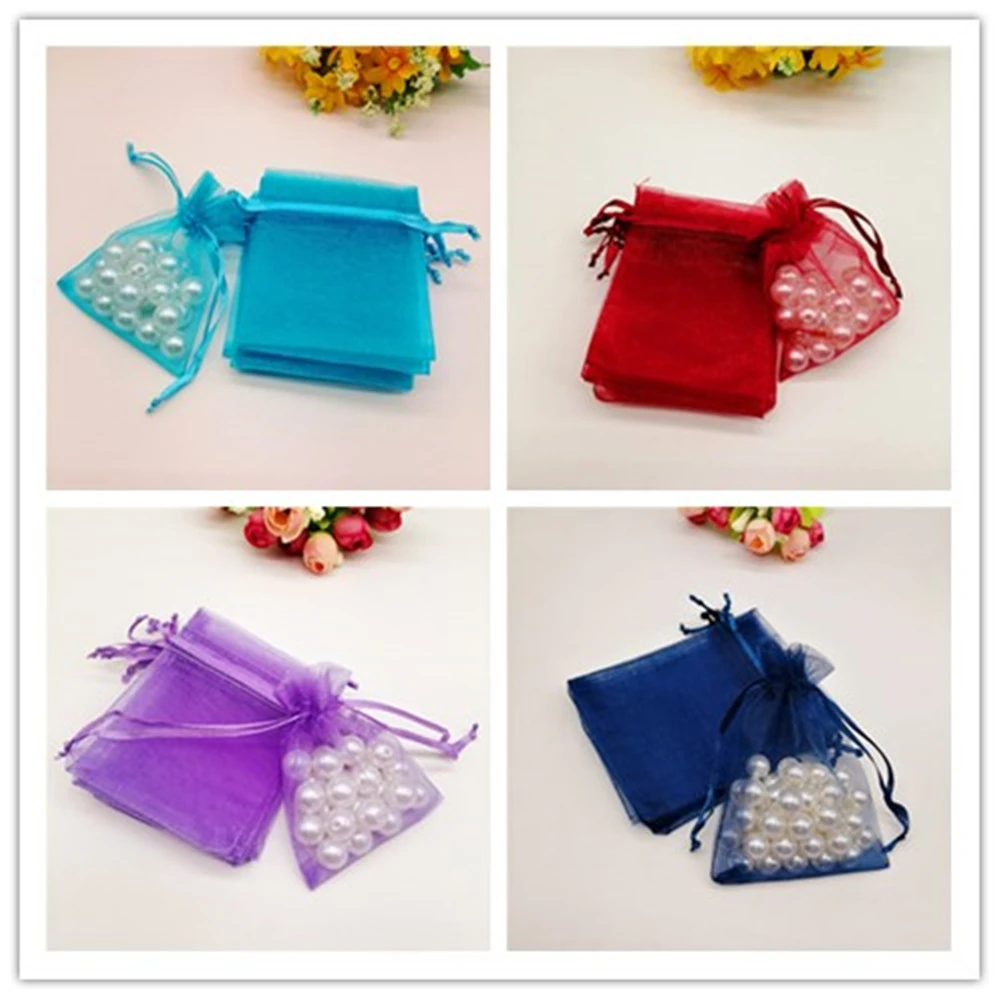 Jewelry Bags 100pcs 5x7CM Small Organza Bags Jewelry Packaging Bags Wedding Party Decoration Drawable Gift Bags Pouches Jewelry Bags 100pcs 5x7CM Small Organza Bags Jewelry Packaging Bags Wedding Party Decoration Drawable Gift Bags Pouches
