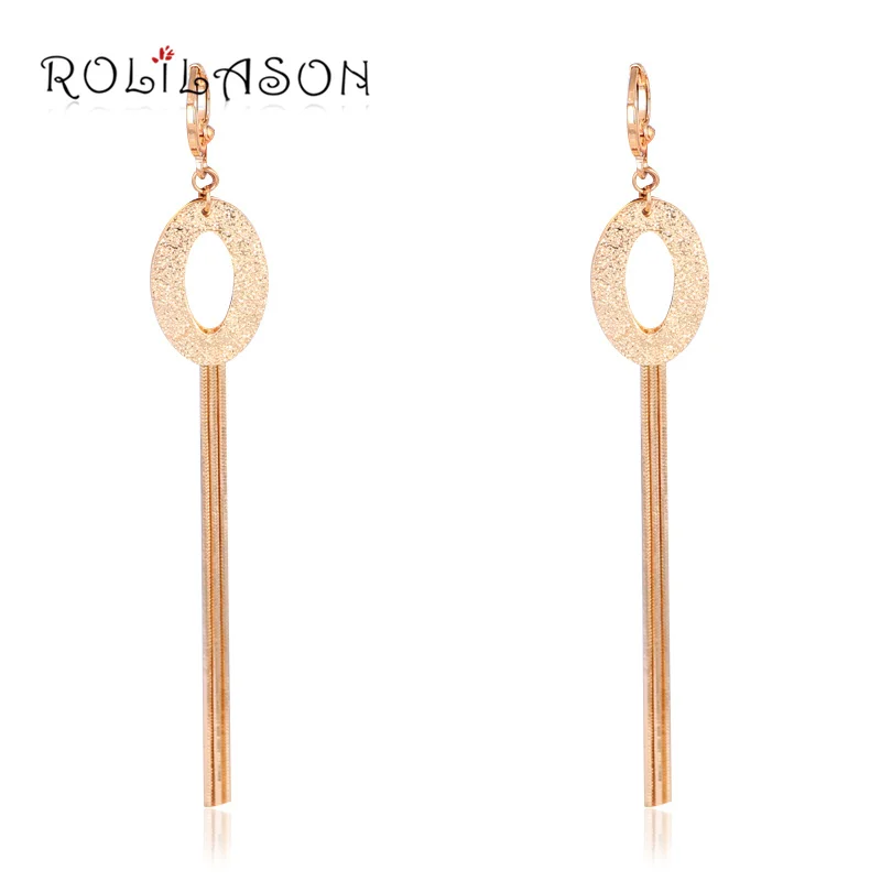 Party & Prom Earrings for Ladies Long Drop Earrings Gold Tone High