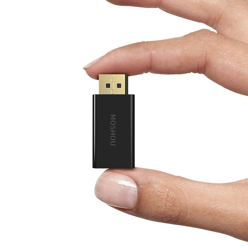 Переходник MOSHOU Displyport на HDMI штекер Мама папа макс. 4K 30 Гц конвертер DP 2K разъем для