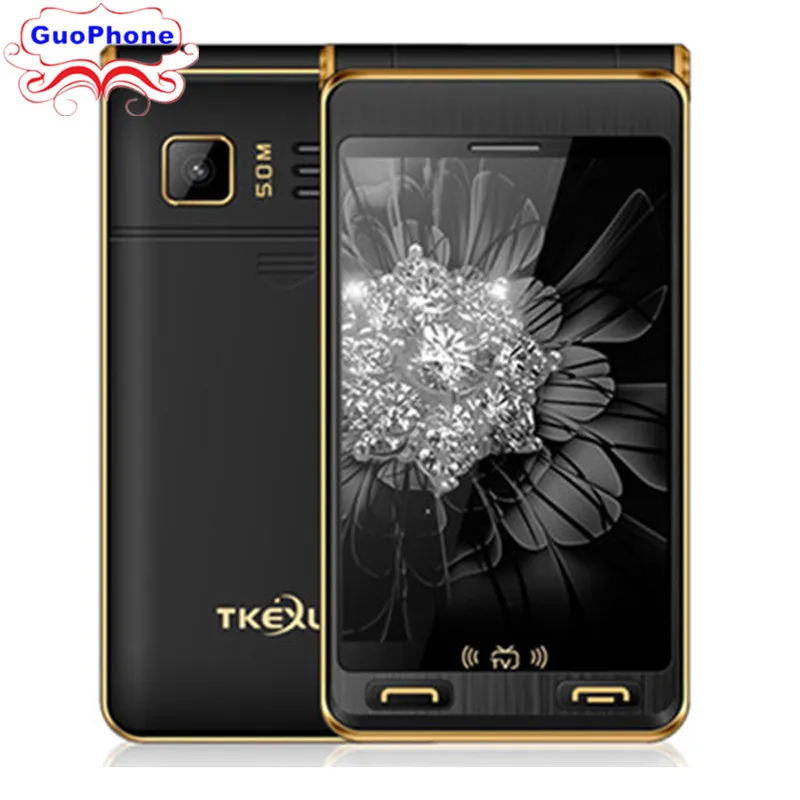 

TKEXUN G10 Plus Flip Phone Dual Screen Dual Sim Analog TV Camera MP3 MP4 Flashlight 3.5 Inch Touch Screen Luxury Senior Phone
