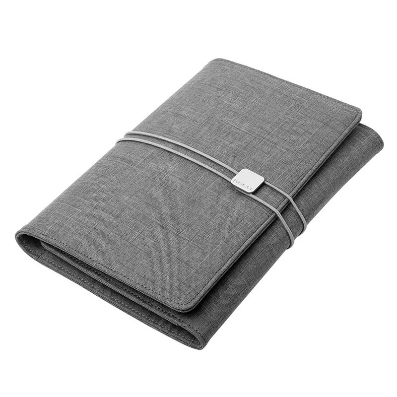 Офисный блокнот А5, пустая записная книжка, Дневник для совещаний, Подарочная, с отрывными листами, на спирали, водонепроницаемая обложка с ручкой - Цвет: Gray