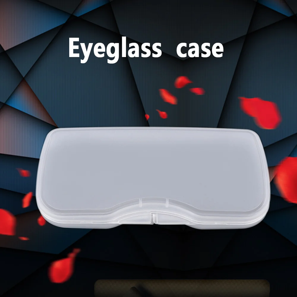 

Portable Eyewear Case PVC Plastic Transparent Matte White Myopia Polarized Sunglasses Clip Hard Box Eyewear Accessories Glasses