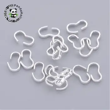 

Chain Findings, Brass Clasp, 3 Shape, Lead Free & Nickel Free, Silver Color, Size: about 3.5mm wide, 6mm long; 1mm thick