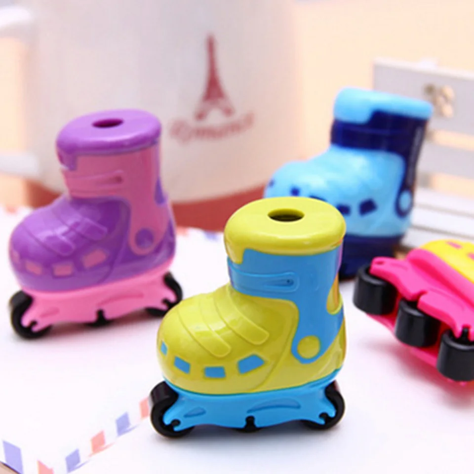 

Mechanical Pencil Sharpener Kawaii Stationary Cute Roller Skates Penguins Machine For School Kids Gift Students Pencil Standard