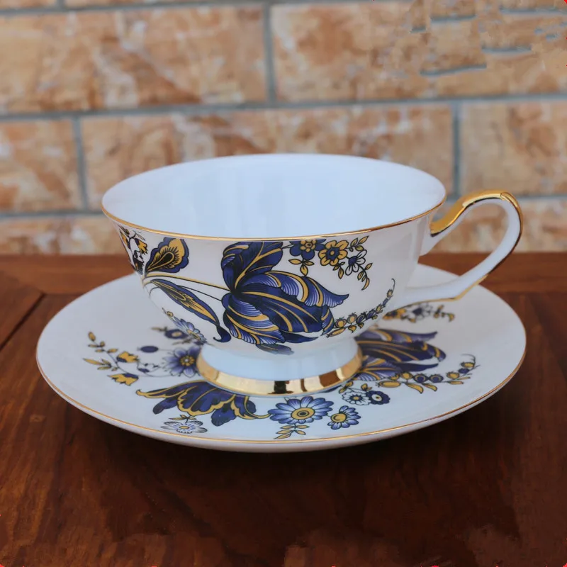 Наборы кофейных чашек Blue flower bone china креативный Британский Высококачественный