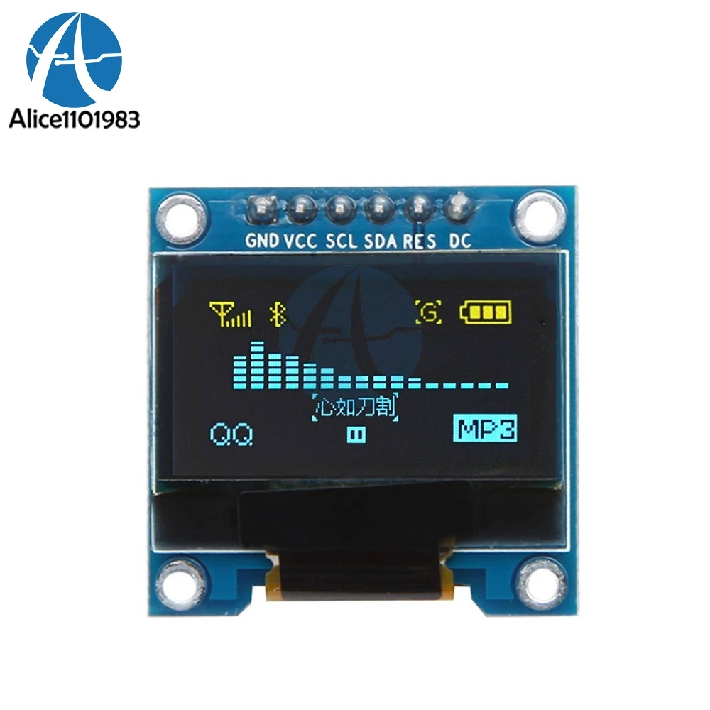 SSD136 0,96 дюймов 6Pin 12864 SPI IIC IEC цифровой OLED ЖК-дисплей модуль 0,96 ''плата для Arduino 51 SMT32 привод желтый синий