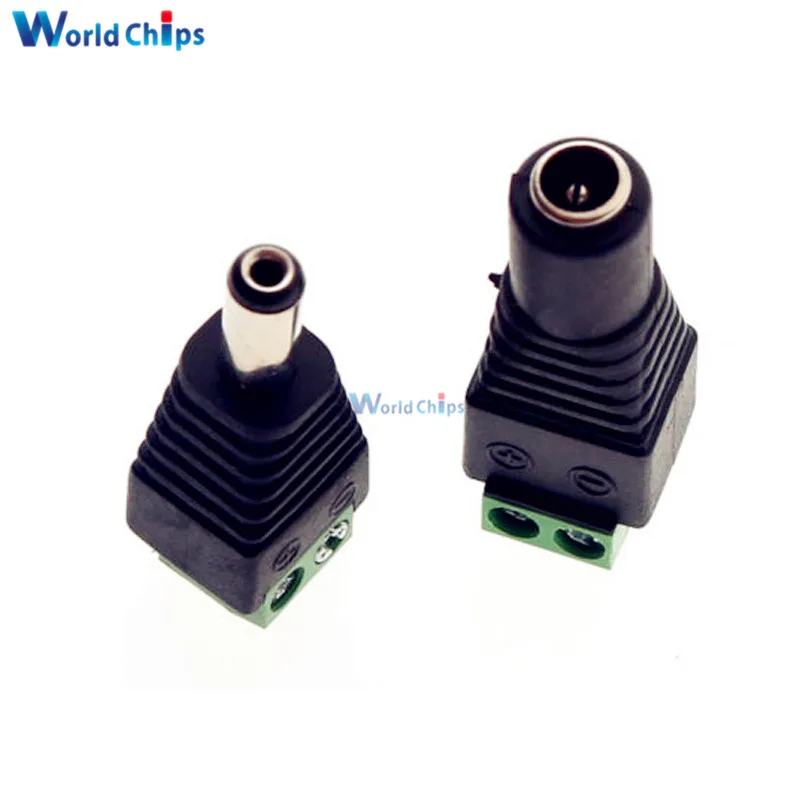 20pcs 12V Male Female 2.1x5.5mm DC Power Plug Jack Adapter Connector for CCTV 