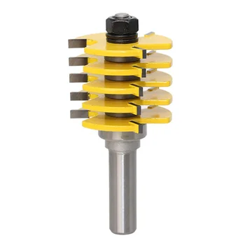 

1/2" Shank Adjustable Box and Finger Joint Router Bit Woodwork Cutter Tools Shank Diameter 8 mm