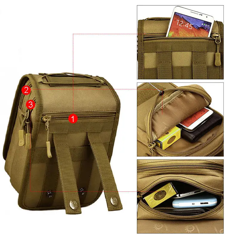 Nylon Tactical Pouch Organizer Bags EDC Shoulder Belt Bag Molle Military Army camping Hiking Trekki