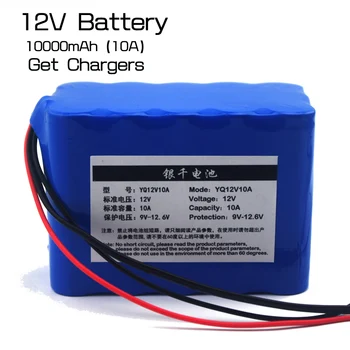 

12V 10000mAh lithium-ion battery for LED lights, emergency power supply, and mobile power.