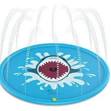 Посыпать игровой коврик для детей мультфильм Акула ПВХ с принтом надувной Открытый Летняя Вечеринка спринклер брызговик Подушка воды игрушки