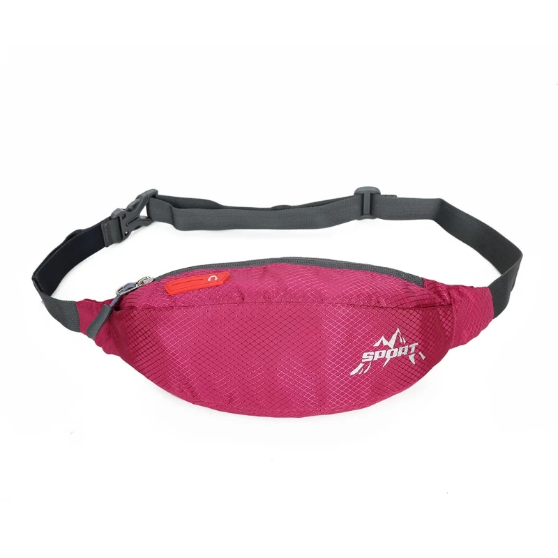 Новинка. Поясная сумка унисекс для занятий спортом, бега, велоспорта, бега, пешего туризма - Цвет: Hot Pink