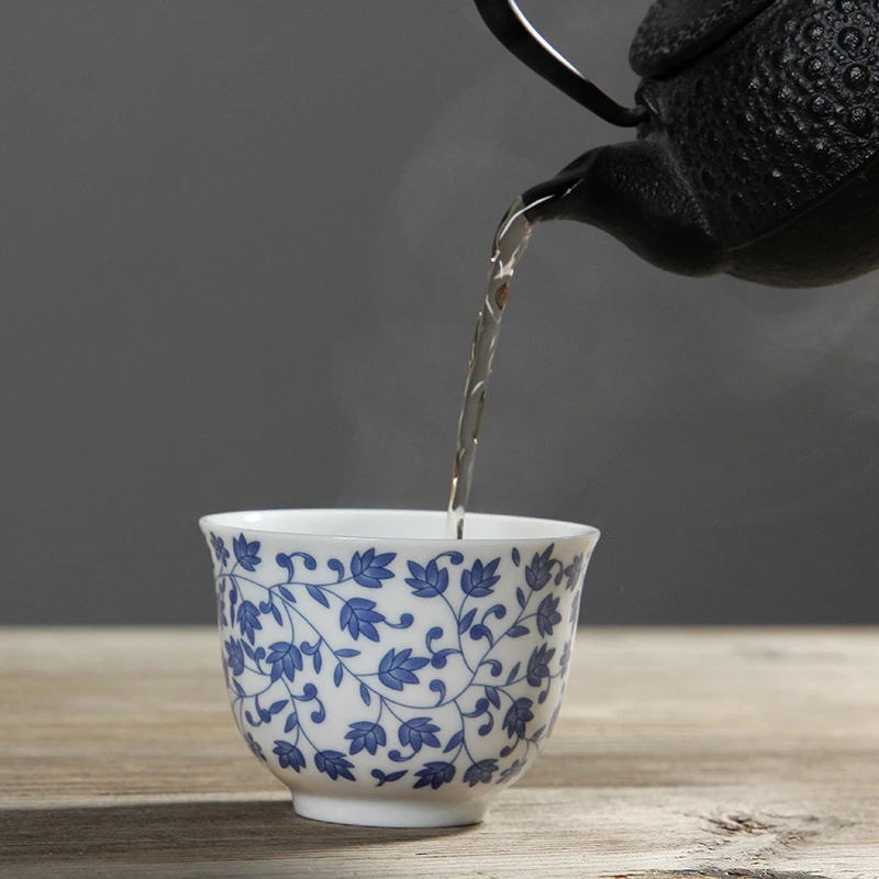 TANGPIN сине-белая керамическая чайная чашка из фарфора чайная чашка Бытовая китайская чашка кунг-фу 150 мл